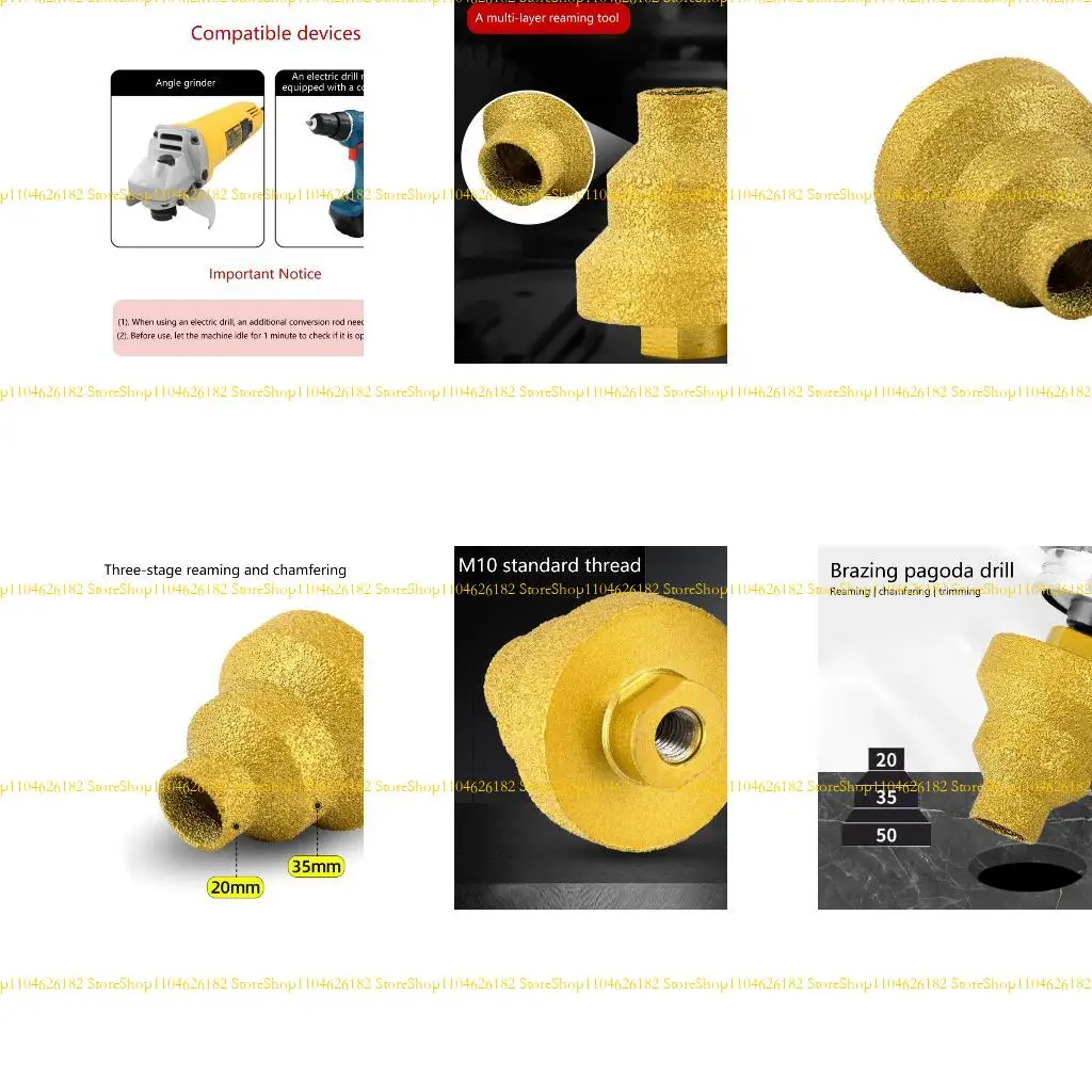 

Q2Q4 Stainless Steel Step Drill Bit Cone Reamer For Enlarging Holes In Aluminum Tile Stone Includes 20mm 35mm 50mm Size