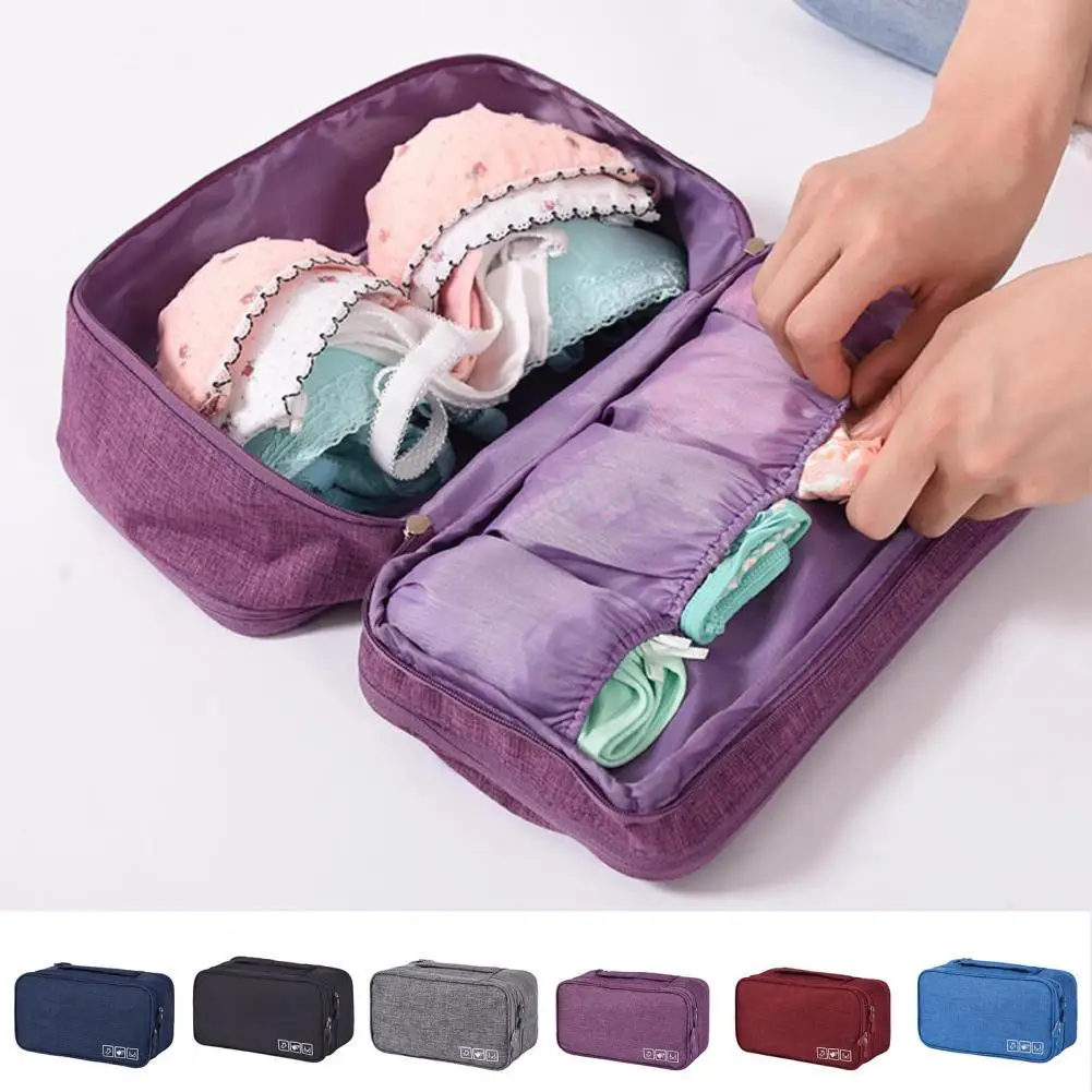 Saco de armazenamento de viagem várias grades grande capacidade portátil estilo coreano multiuso underwear armazenamento bolsa para férias