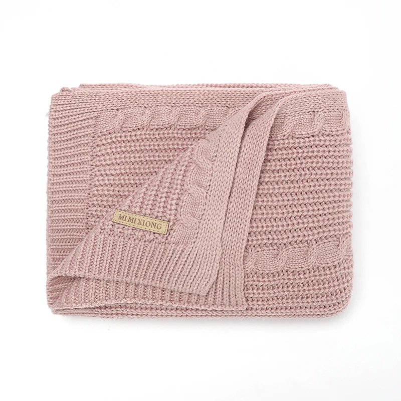 بلون الوليد الطفل قماط البطانيات تنفس تريكو الرضع الأمن البطانيات لينة الاكريليك طفل تلقي البطانيات