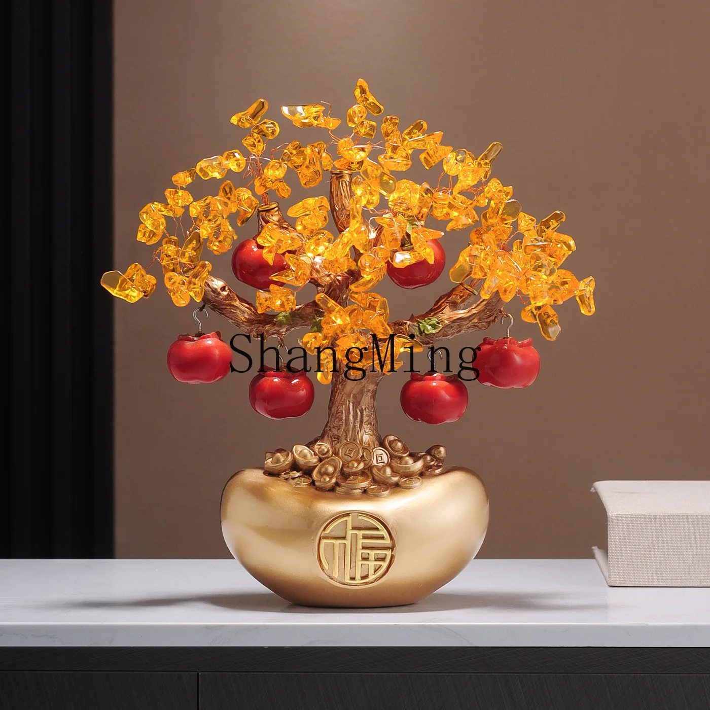 SM الشعور المتقدم شجرة الحظ قطة الحظ الحلي الصينية مكتب الجبهة مكتب خزانة مشروبات الديكور #3
