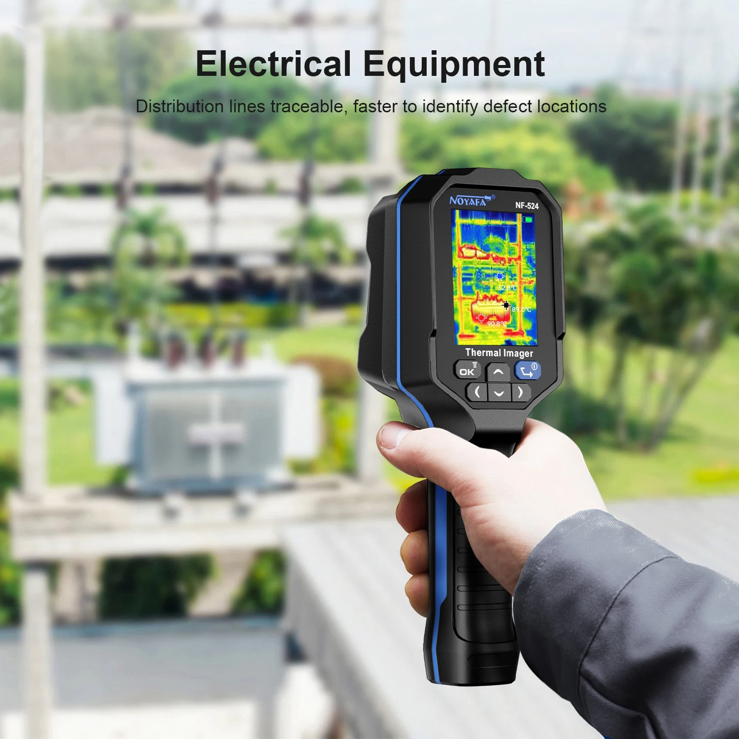 NOYAFA التصوير الحراري بالأشعة تحت الحمراء 120x90 كاميرا التصوير الحراري NF-524 التصوير الحراري خط أنابيب تسرب أدوات فحص السيارات