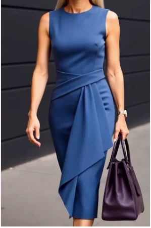 

Новая мода 2025 года, сексуальные элегантные платья для женщин, жаркое лето, однотонное, темпераментное, с талией, асимметричное платье без рукавов