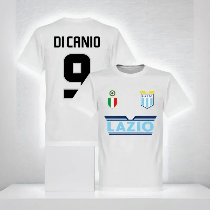 24 Hot Selling Lazio Retro Commemorative Edition Jersey Sports Round Neck Men's and Children's 3DT-shirt Quick Drying Breathable