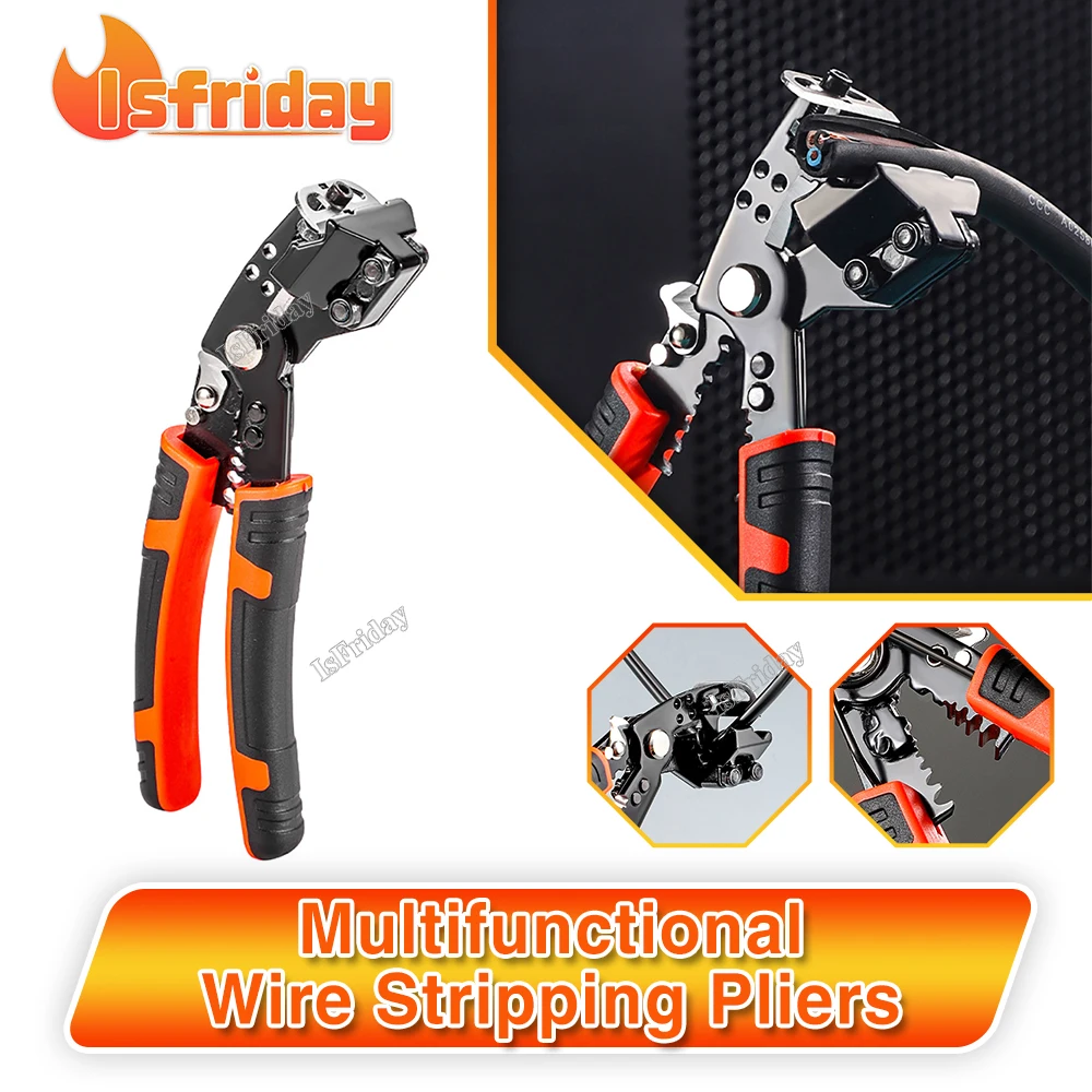 Wire Stripping Multifunctional Pliers For Cable Cut Crimp Bending Wire Stripper Wrench Cable Cutter Crimper Automatic Hand Tool