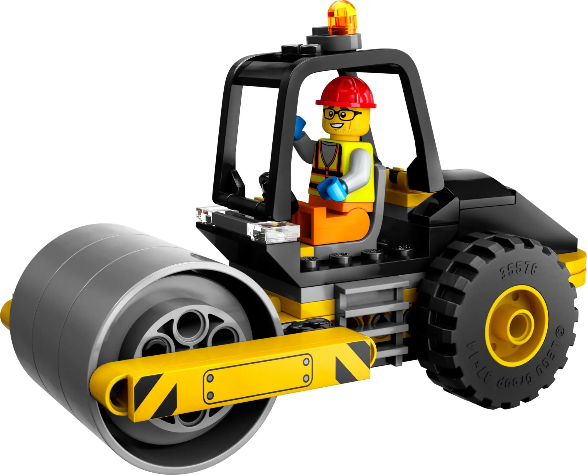 LEGO City Construction Steamroller Toy Playset, Fun Gift, Construction Toy Set Model Truck with a Worker Minifigure 60401