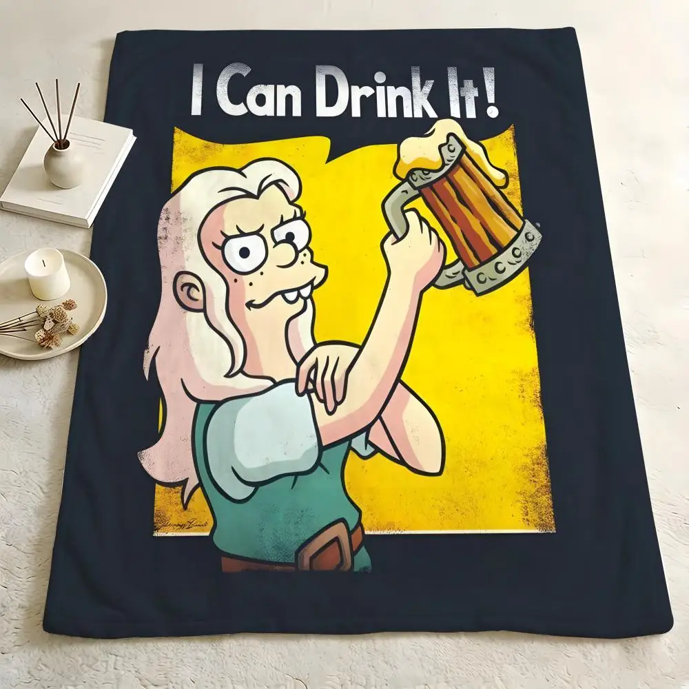 Animation D-Disenchantment Throw Warm Flannel Blanket Soft，Comfortable Travel Blanket Home Sheet Birthday Gift