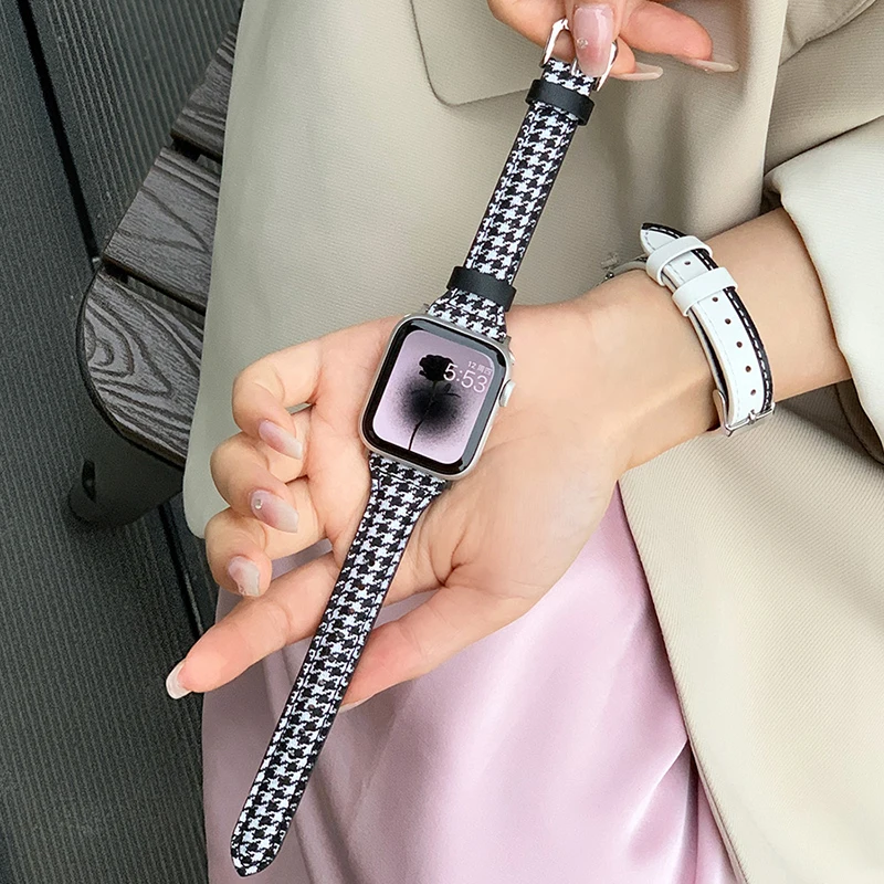 Slim Apple Watch Band, Compatible with Apple Watch 38/40/41mm, Women's Fashion Replacement Band, Compatible with iWatch 98765432