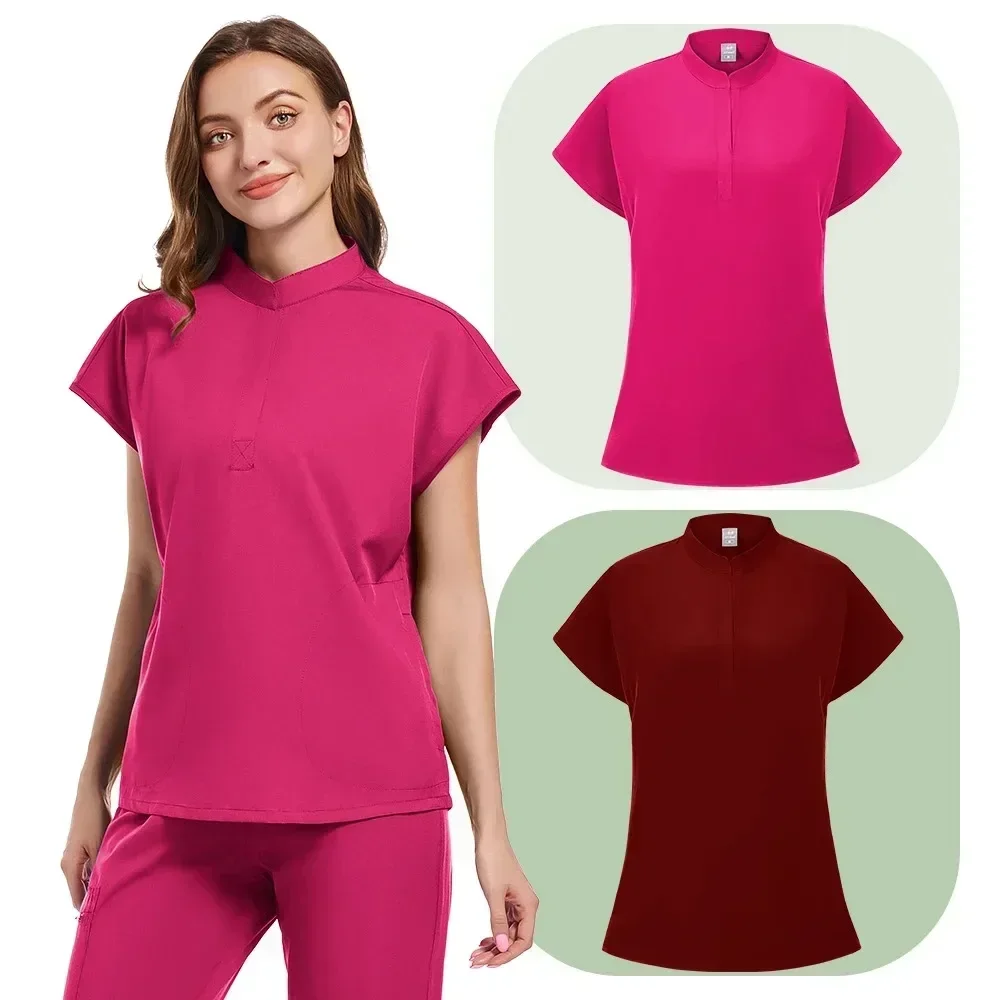 多色美容師作業服無地ラボ作業服医療看護制服ペットクリニックスクラブセット作業服卸売