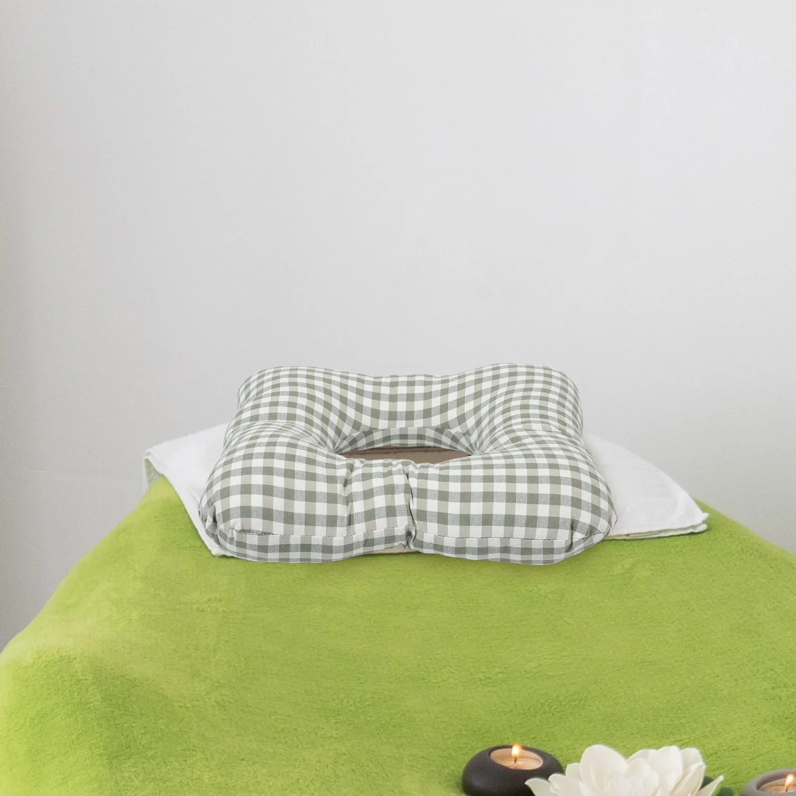 Spa Facial Rest Pillow Ergonomic Square Shape Comfortable Face Down Cushion for Massage Table Beauty Salon Use