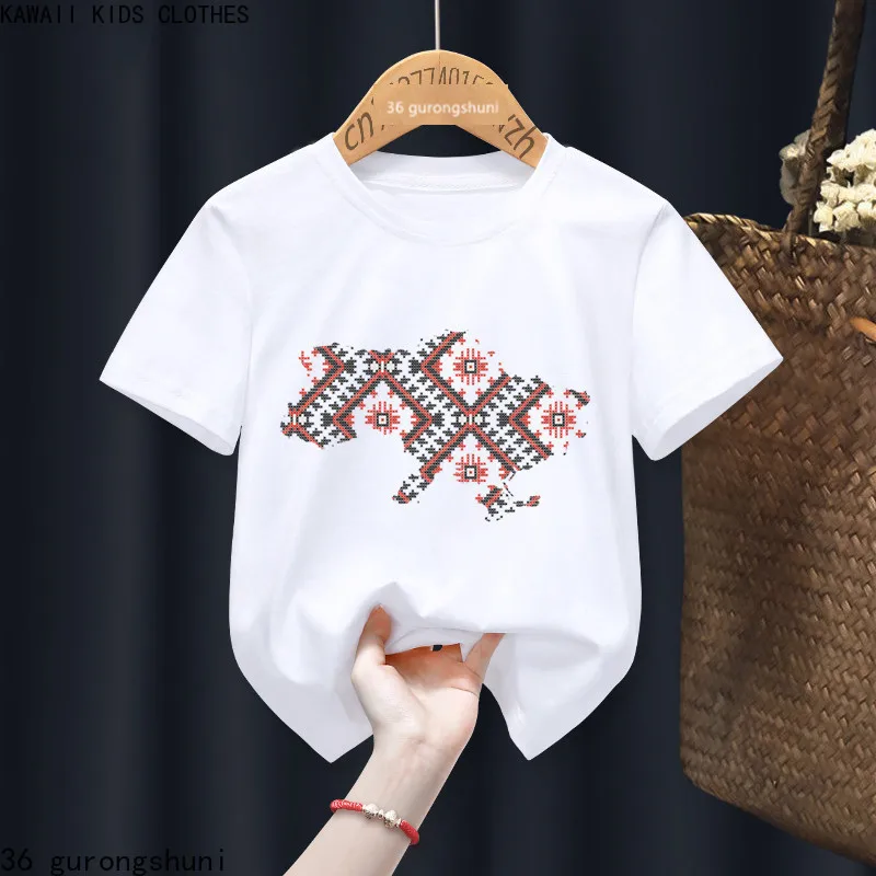 2024 Funny Ukraine T-shirt Funny Boys Girls T-shirts Kid Children Anime Gift Present Little Baby Harajuku Clothes,Drop Ship