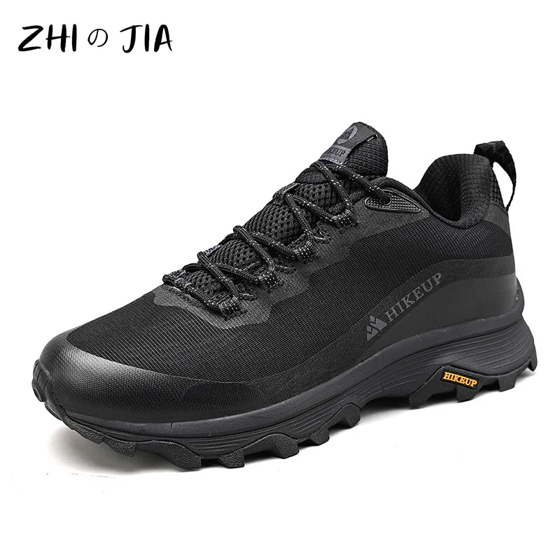 Zapatillas de deporte antideslizantes para hombre, zapatos de Montañismo resistentes al desgaste, calzado informal de cuero genuino para viajes, senderismo y trotar