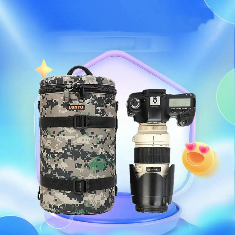 

New Fashion Camera Bag Camera Case Lens Bag For Canon Nikon Sony FujiFilm With 70-200mm Lens 100-400 100-500 Lens 063002