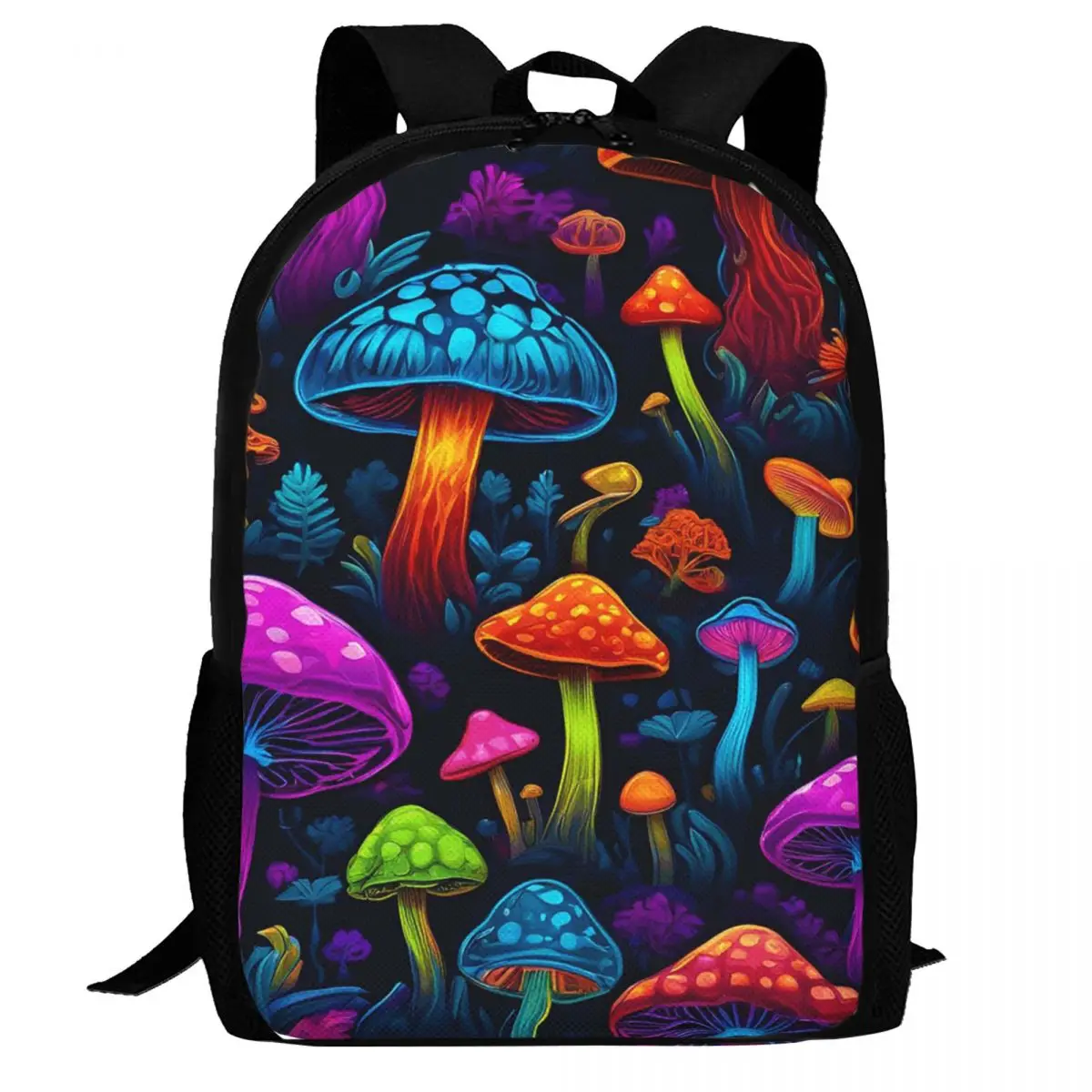 Psychedelic Magic Mushrooms Print Lava Backpack Daypack Large Capacity Boys Girls BookBag School Bag Shoulder Bags for Men Women