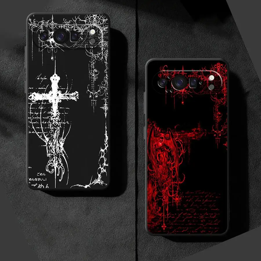 Funda Handyhülle für Google Pixel 10A 7a 9a 6 7 8 Pro 8a 6a 10 9 Pro XL Schwert & Weiße Haare Hexe