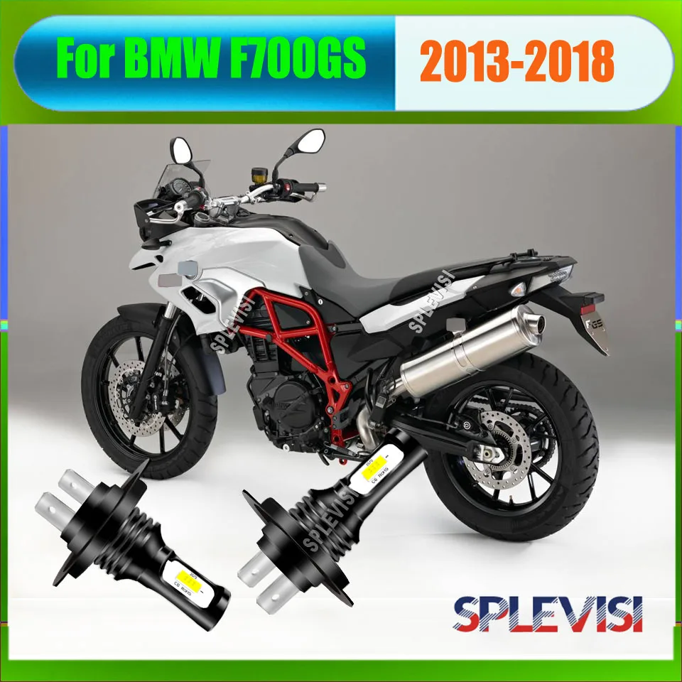 

12v 24v H7 White Motorcycle LED Headlights -the body is directly connected to the original plug For BMW F700GS 2013 2014-2018