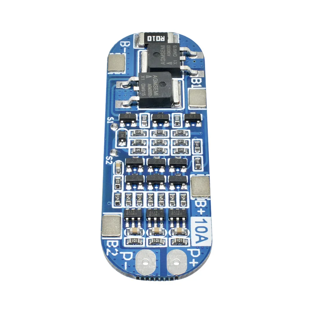 3S-Placa de protección de batería de litio, cargador BMS de 12V, 18650, 10A, 10,8 V, 11,1 V, 12,6 V, batería eléctrica azul