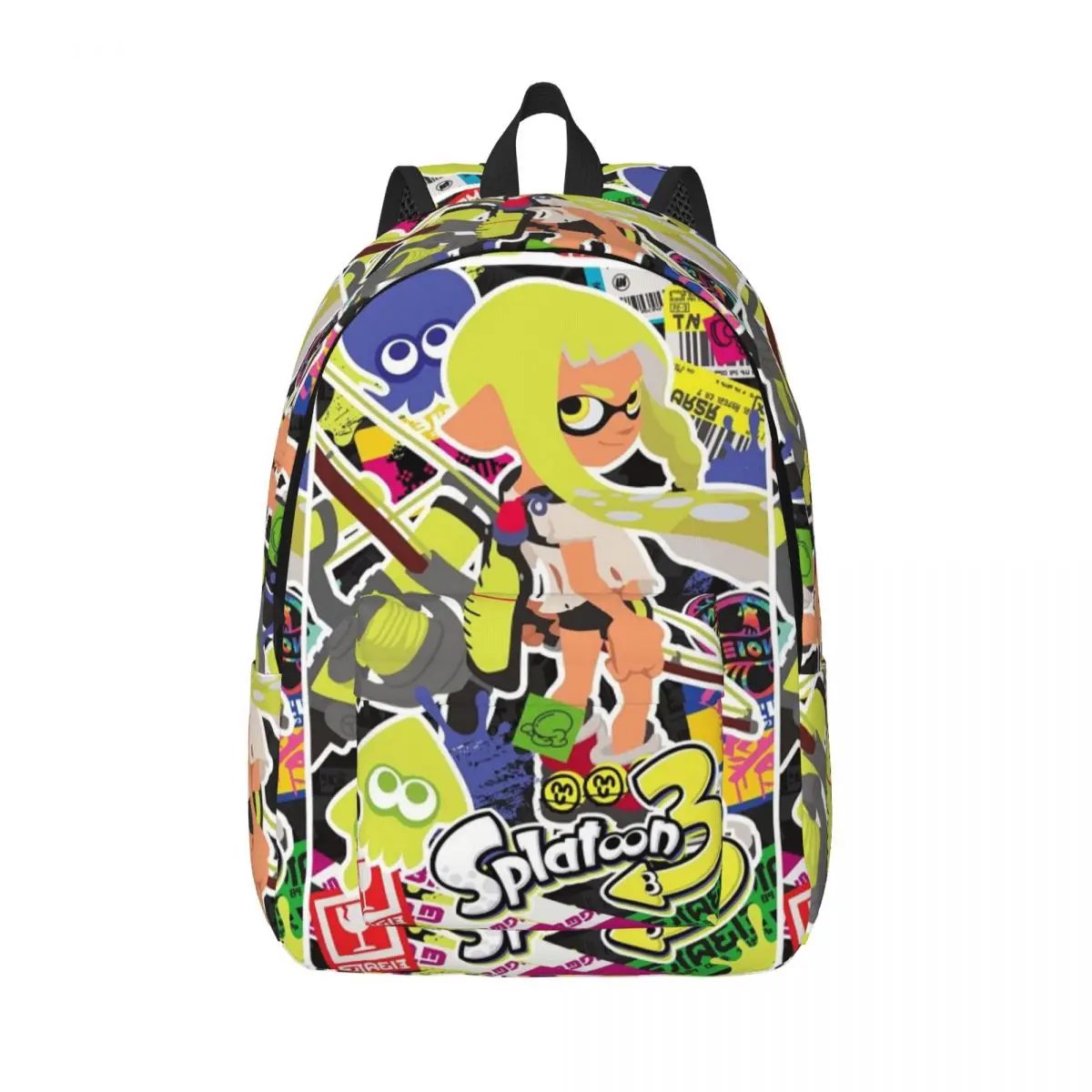 

Популярный школьный рюкзак с изображением персонажей игры Splatoon 3, рюкзак для походов и путешествий, сумка для книг для мальчиков и девочек, сумки на плечо