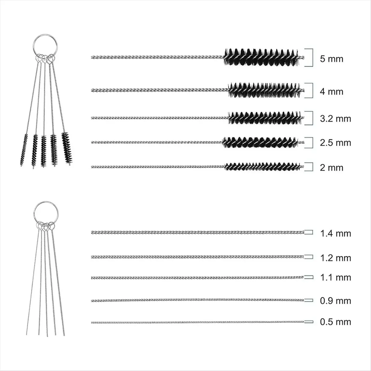 

【BAAQ】 Набор для чистки аэрографа — 6 шт. Набор для чистки аэрографа с чистящим горшком, набор нейлоновых щеток, иглы из нержавеющей стали