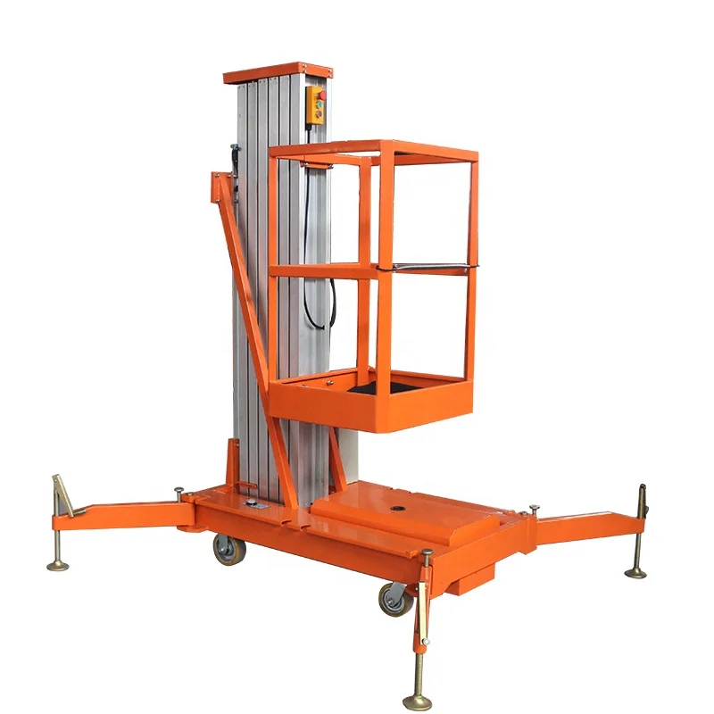 Customized single/double push vertical elevator, manned lifting platform, high-altitude aluminum alloy mast lifting platform