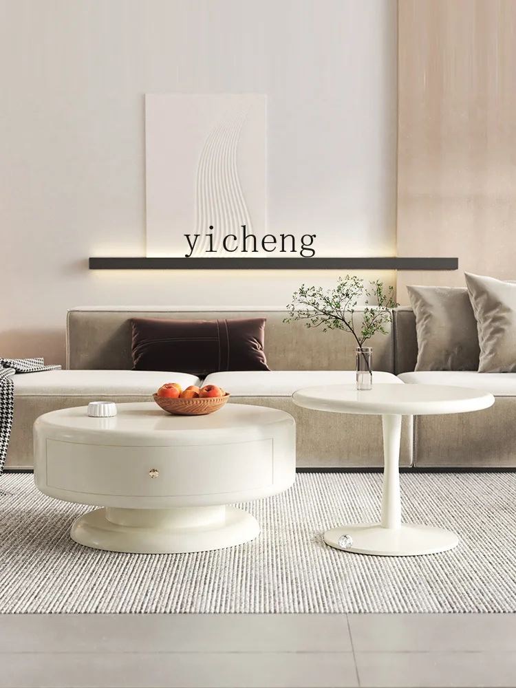 YY Tea Table Living Room Home Simple Modern Creative round High and Low Tea Table Combination