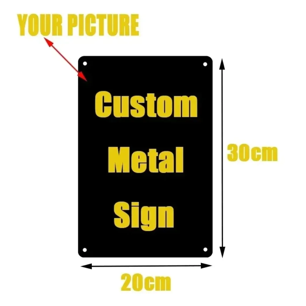 Custom Metal Tin Signs Retro Plaque Home Decor Wall Sticker Art Poster Private Plates