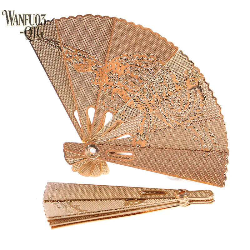 Hot Sale 1:12 Dollhouse Miniature Metal Carving Fan Model Toy Doll Home Decor Accessories