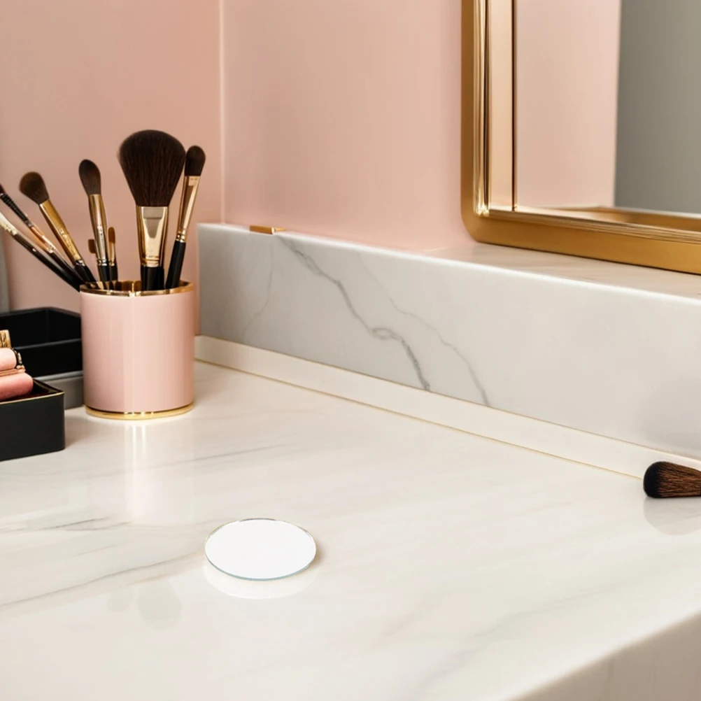 

20Pcs Round Glass Mirror Pieces Frameless Clear Polished Surface for DIY Makeup Mirrors Home Decor Craft Projects Small Mirror