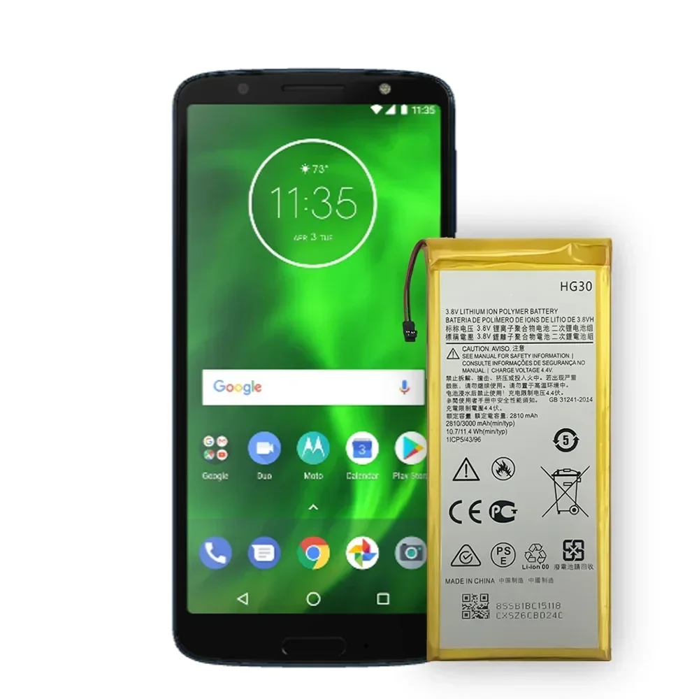 

Replacement Battery For Motorola Moto G5S Plus G6 XT1806 XT1804 G6 1S 20Plus HG30 Mobile Phone Built-in Batteries
