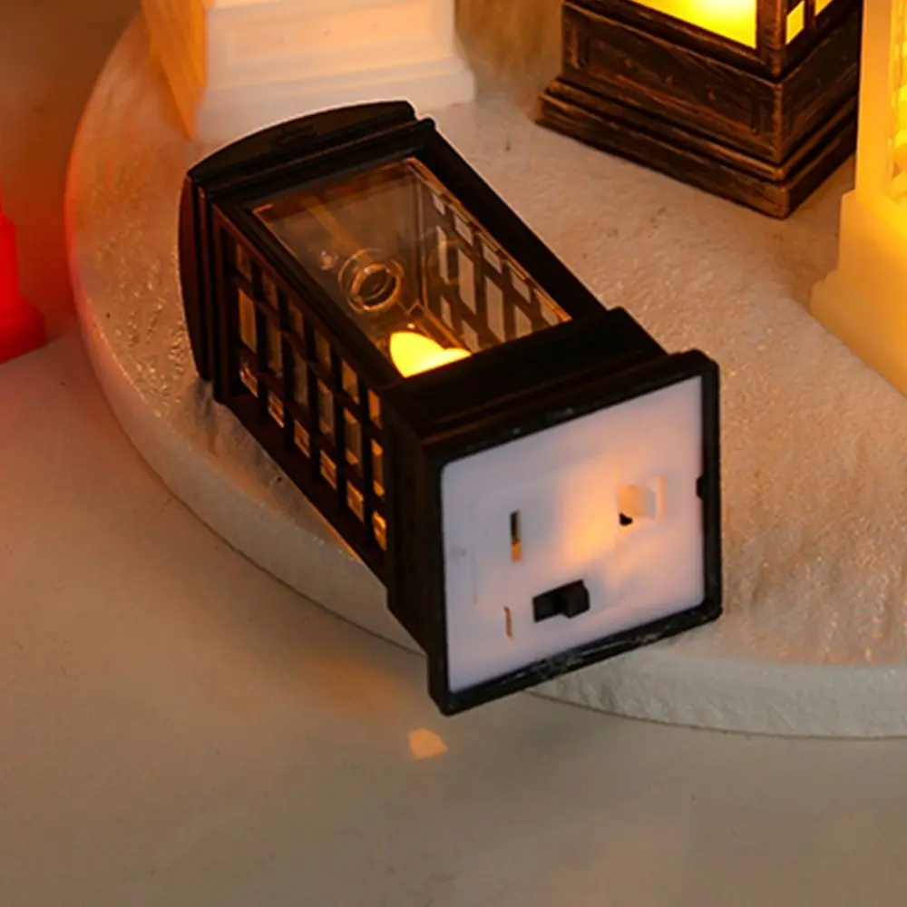 Retro LED Candle Light Flameless Creative Halloween Decor Light European Style Smokeless Mini Christmas Ornaments Party Supplies