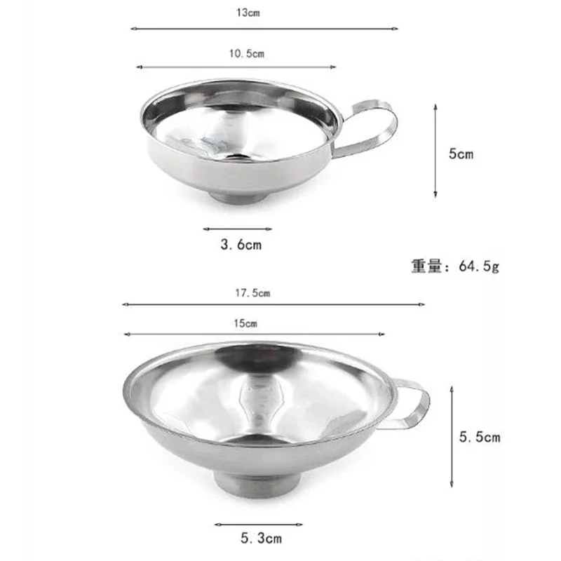 Wide Mouth Jar Funnel With Handle for Wide and Regular Mouth Jars, Food Grade Metal Jam Funnel