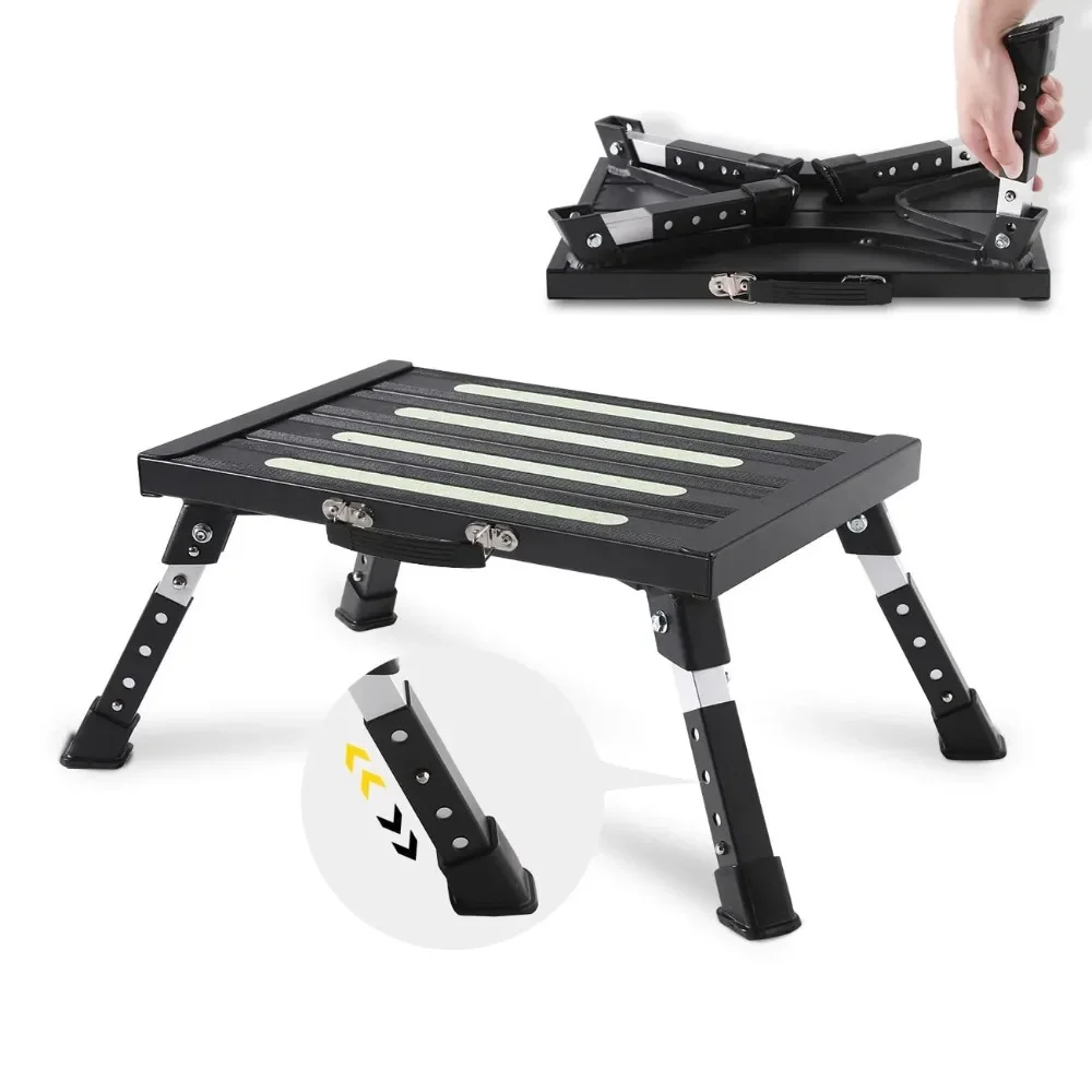 Amazon Heavy Duty RV Step Portable Adjustable Height Step Stool for trailers, trucks, and more