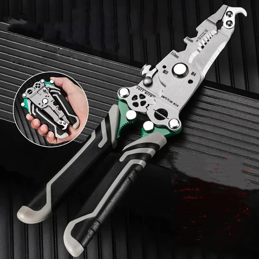 

Professional Use Multifunctional Stripper Wire Cutting Tool Multitool Innovative Opening Design For Electric Wiring