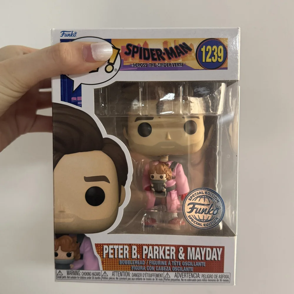Recién llegados Funkos Marvel-Spider-Man a través del Spider-Verse Peter B. Parker y Mayday # 1239 Pops Figuras de acción de vinilo Juguetes