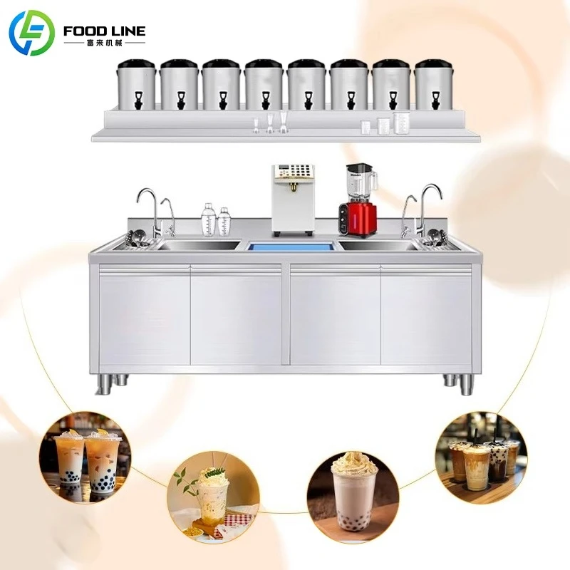 Full Set Bubble Tea Equipment Machine for Commercial Boba Milk Tea Shop Use Custom