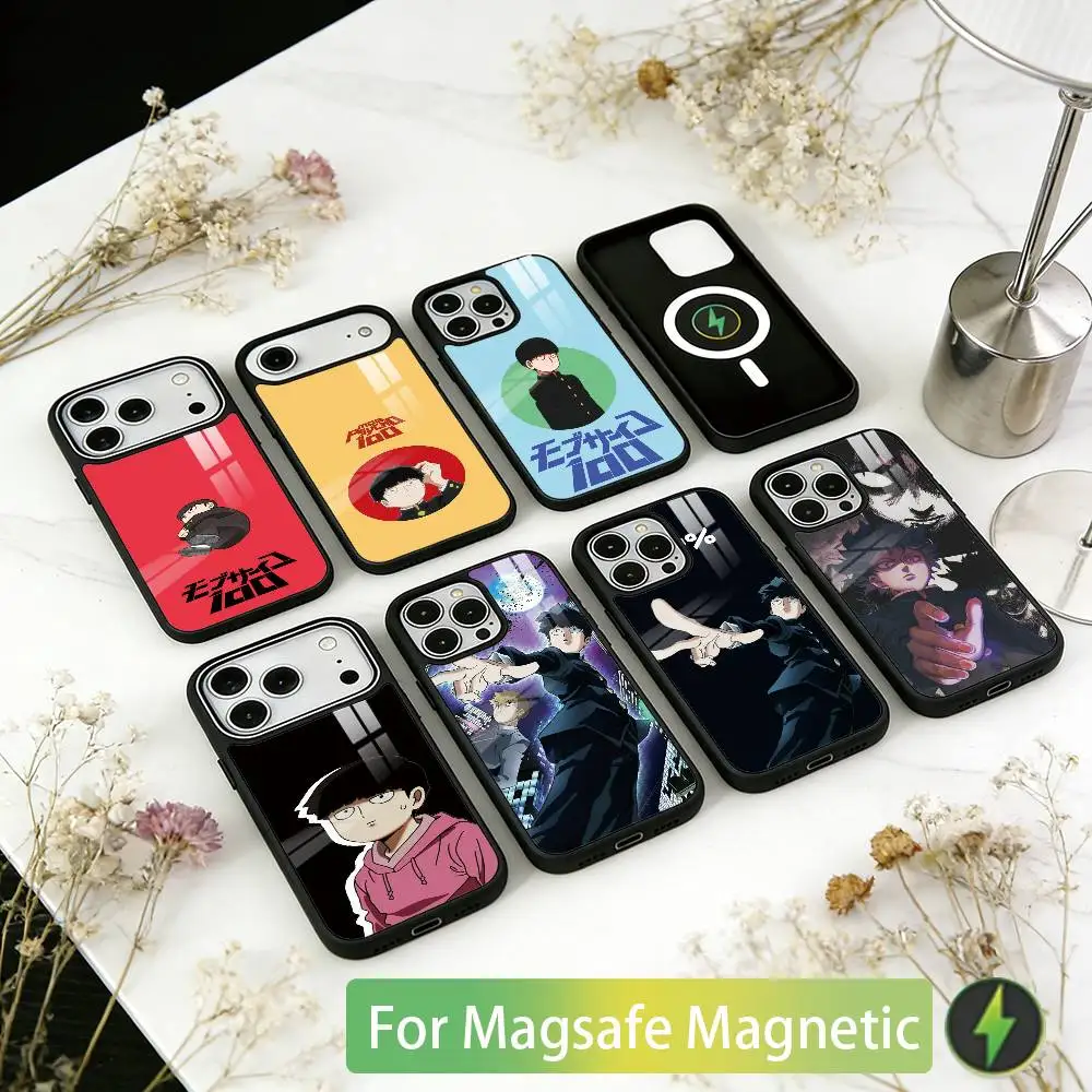 

Mob Psycho 100 Shigeo Kageyama Phone Case For iPhone17,16,15,14,13,12,11 Plus,Pro Magnetic with Magsafe Wireless Charging