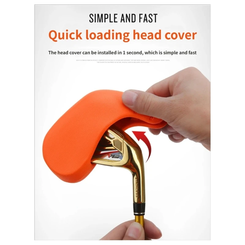 Light weight Golf Club Head Covers Breathable Golf Irons Head Protector Enhanced Grip Texture Easy Installation