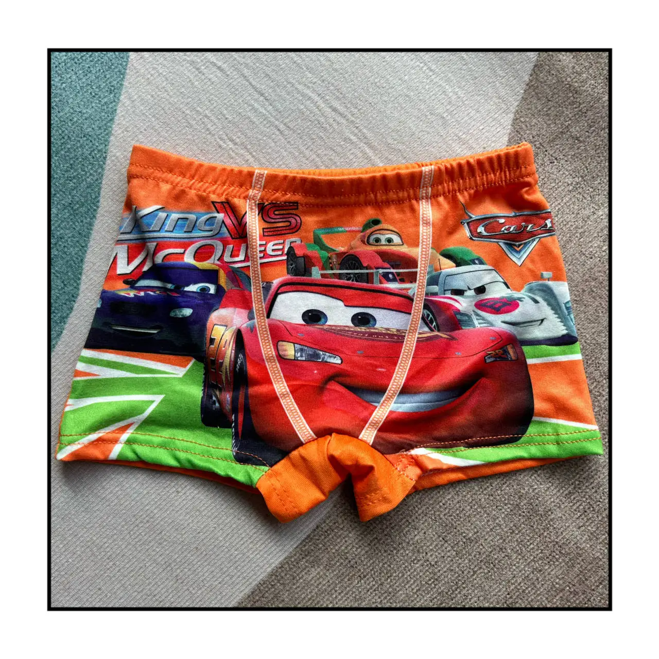 2 pezzi nuovi boxer intimo per bambini auto per bambini Cartoon McQueen boxer intimo per ragazzi