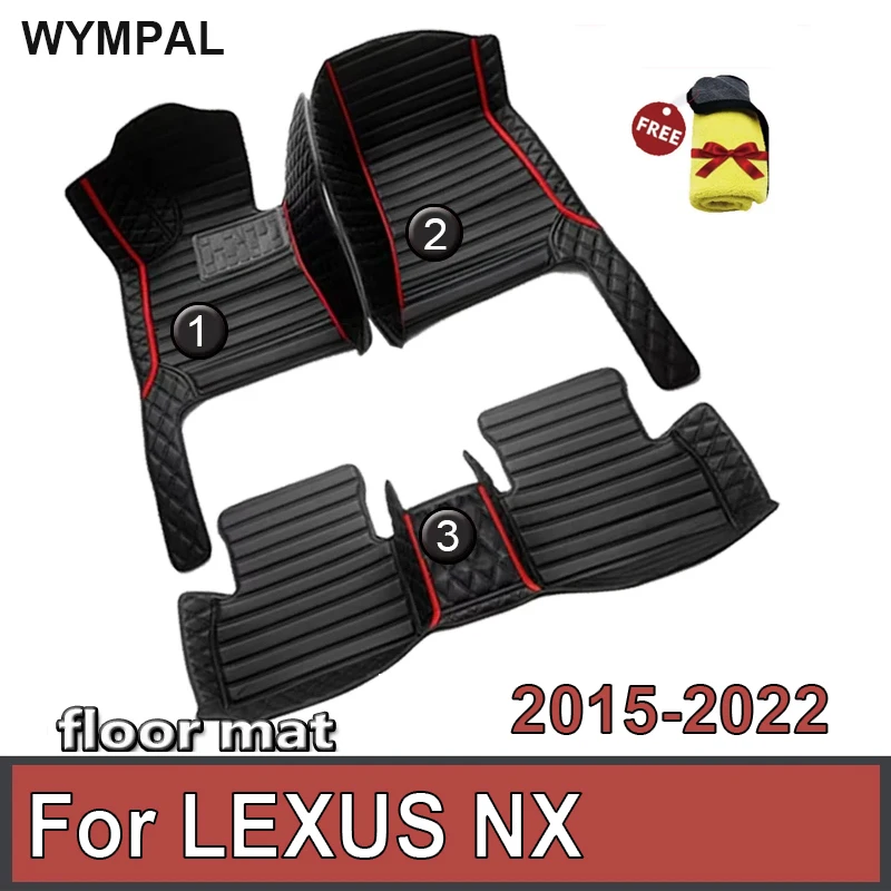 Car floor mats for LEXUS NX series 200 300h 300 200t 2015 2016 2017 2018 2019 2020 2021 2022 Custom auto foot Pads automobile