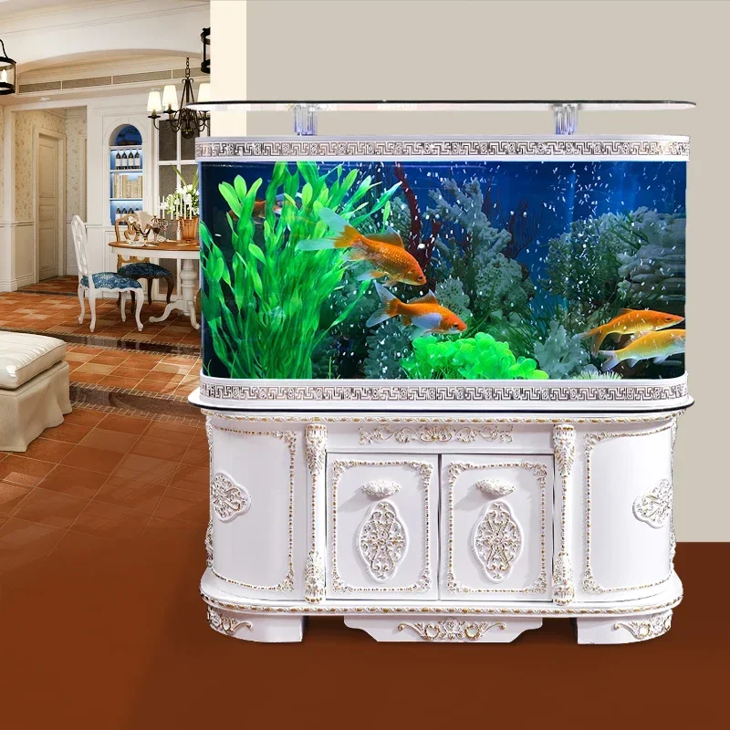 

Nordic Fish Tanks Aquariums Modern Arowana Office Originality Glass Aquariums Cabinet Multifunction Pet Products Acquario LLAQ