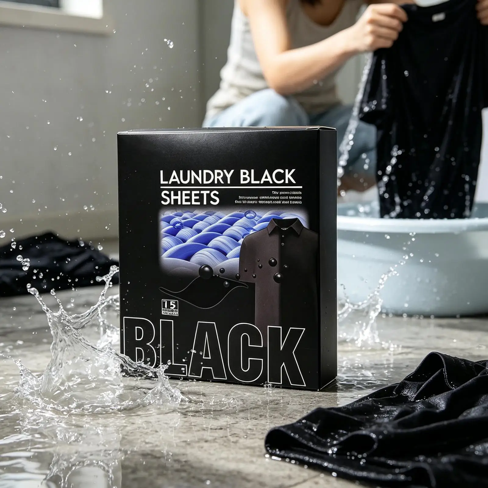 15Pcs Gentle Black Clothes Dye Sheets Universal Fiber Color Protector For Washing Machine Home Dorm Apartment Travel Business view 5