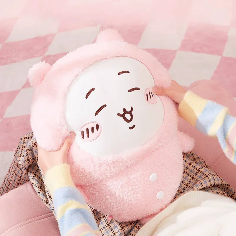 MINISO Chiikawa Series Large Pajamas Standing Doll Cartoon Hachiware Doll High-Looking Usagi Room Ornament Doll Children's Gifts