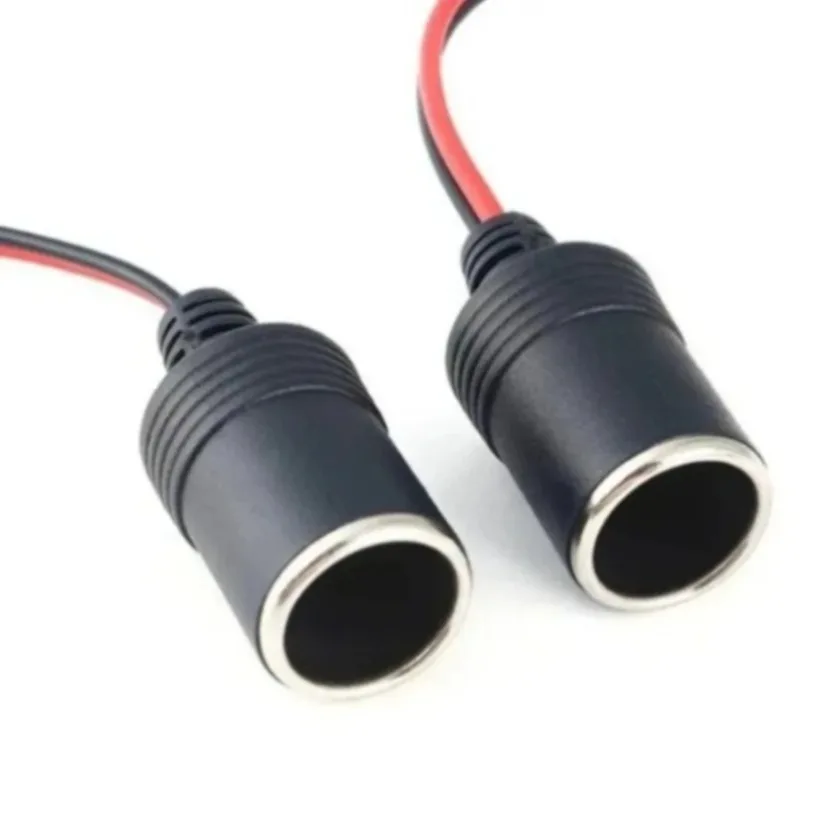 New 12V 18A Max 200W Female Car Cigarette Lighter Charger Cable Female Socket Plug Connector Adapter Universal 1pc