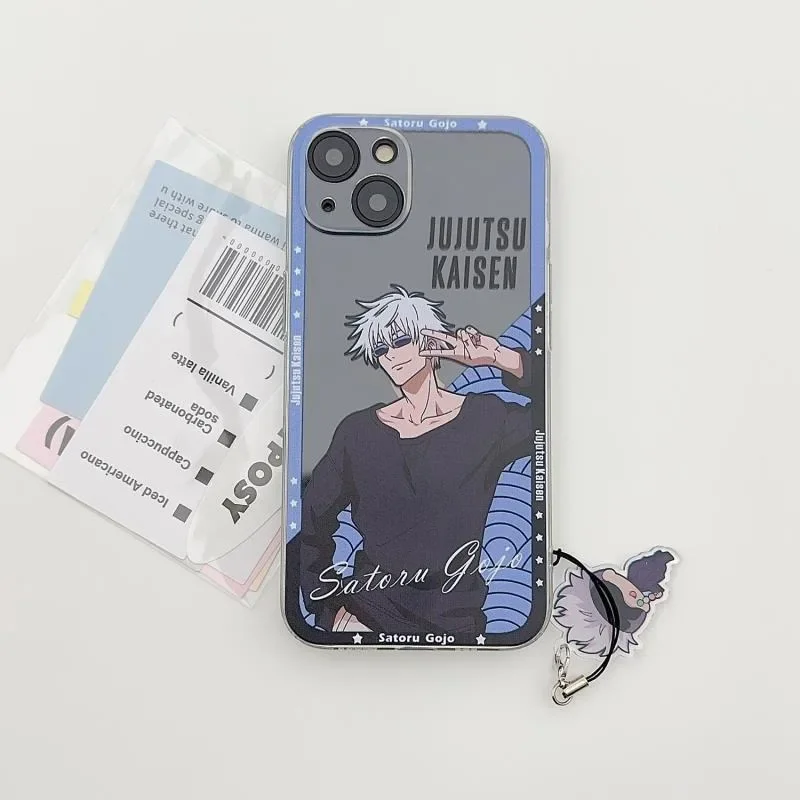 Jujutsu Kaisen Satoru Gojo Fushiguro Megumi Yuji Itadori Mobile Phone Case Anime Peripheral Cartoon Protective Cover Anti-fall