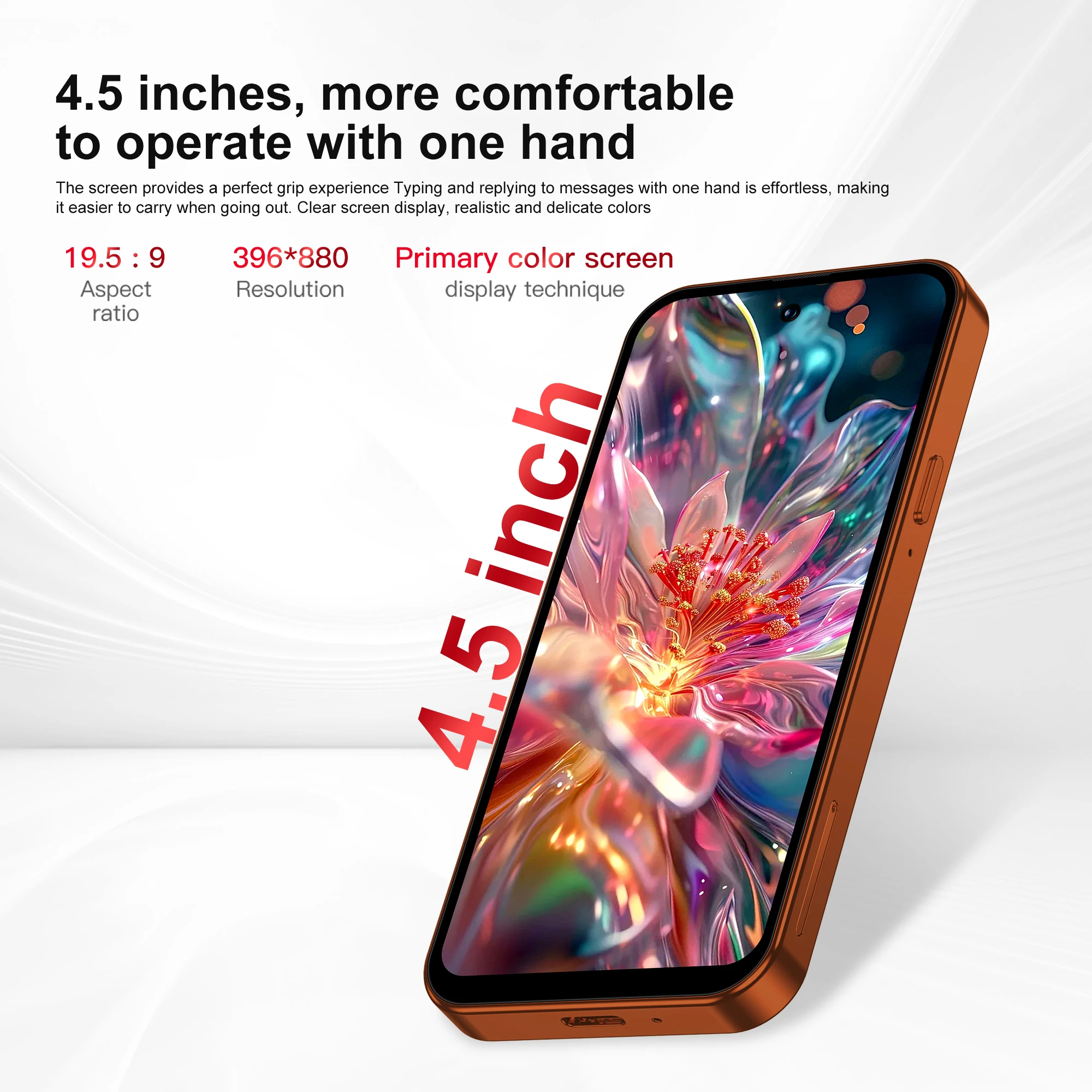 Smartphone Mini Android SERVO S45 PRO 4G LTE RAM 3GB ROM 64GB Google Play Desbloqueio Facial Tela de 4.5 Polegadas Smartphones Dual SIM Standby