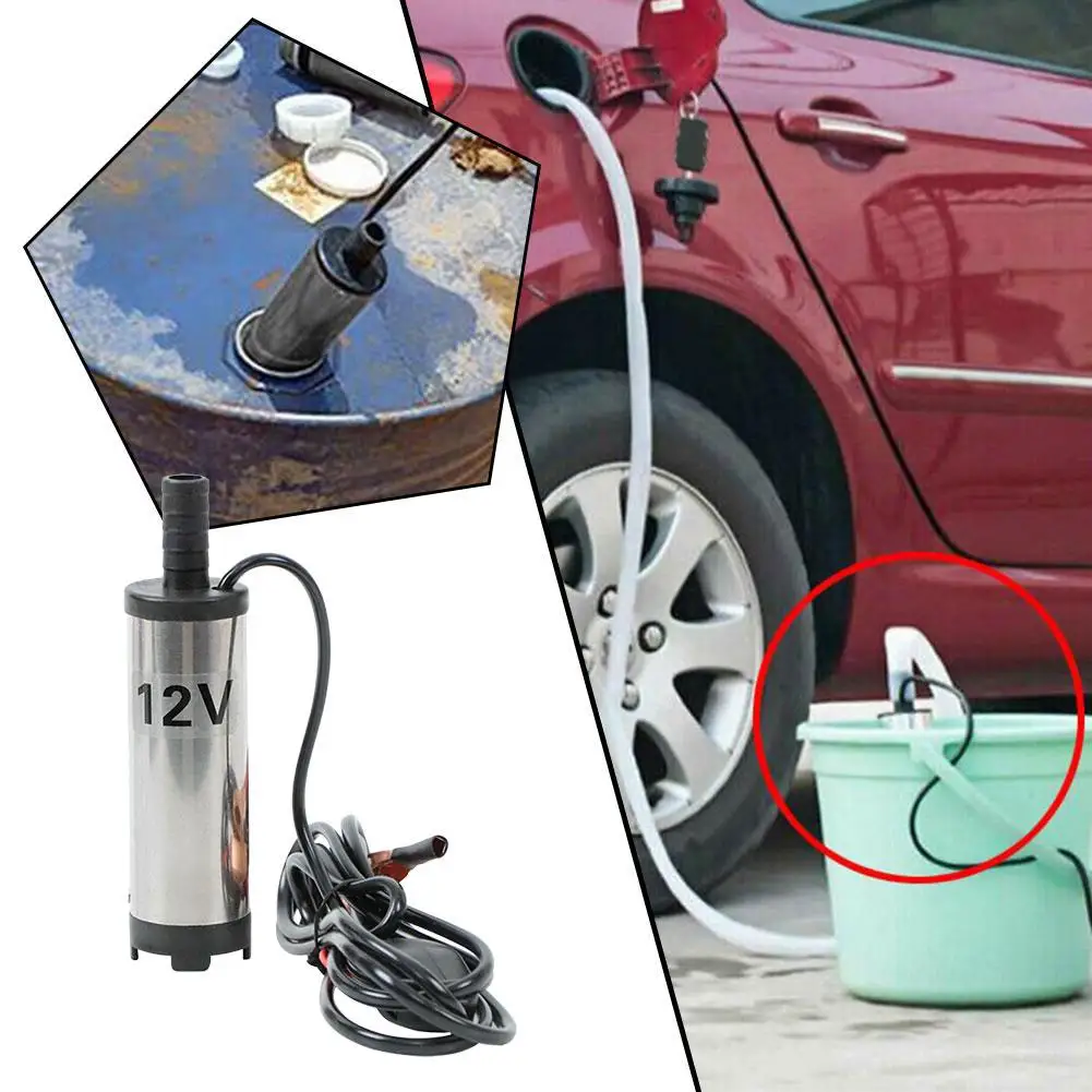 12V 24V Diesel Transfer Pump 12L Min Flow Rate Type Full Sealed Motor Insulated Shell for Fuel Bucket No Gasoline Alcohol