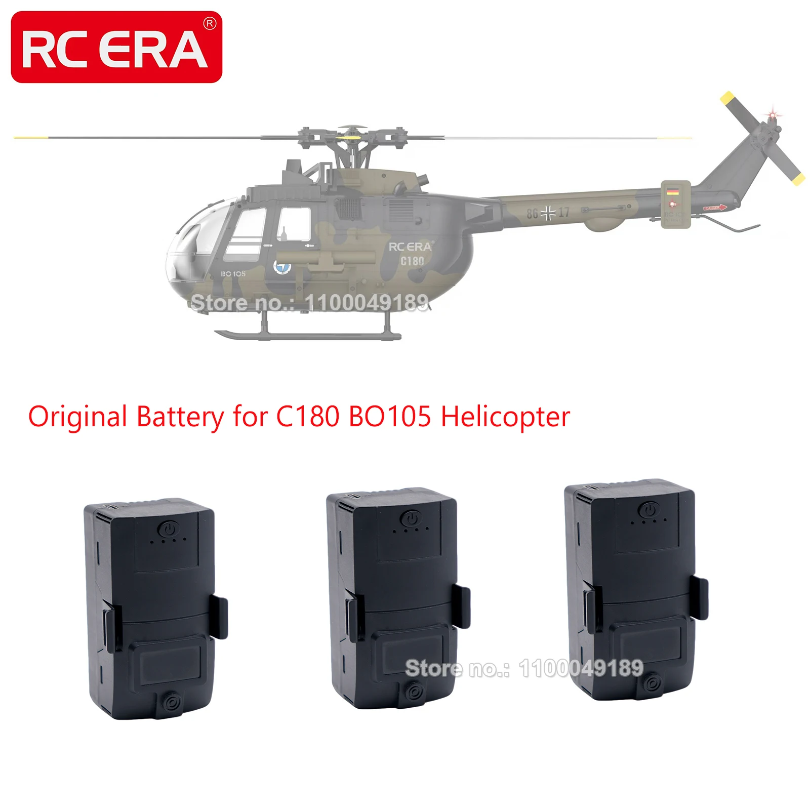 RC ERA 7.4V LiPo Battery for C180 BO105 Scale RC Helicopter Original Spare Parts