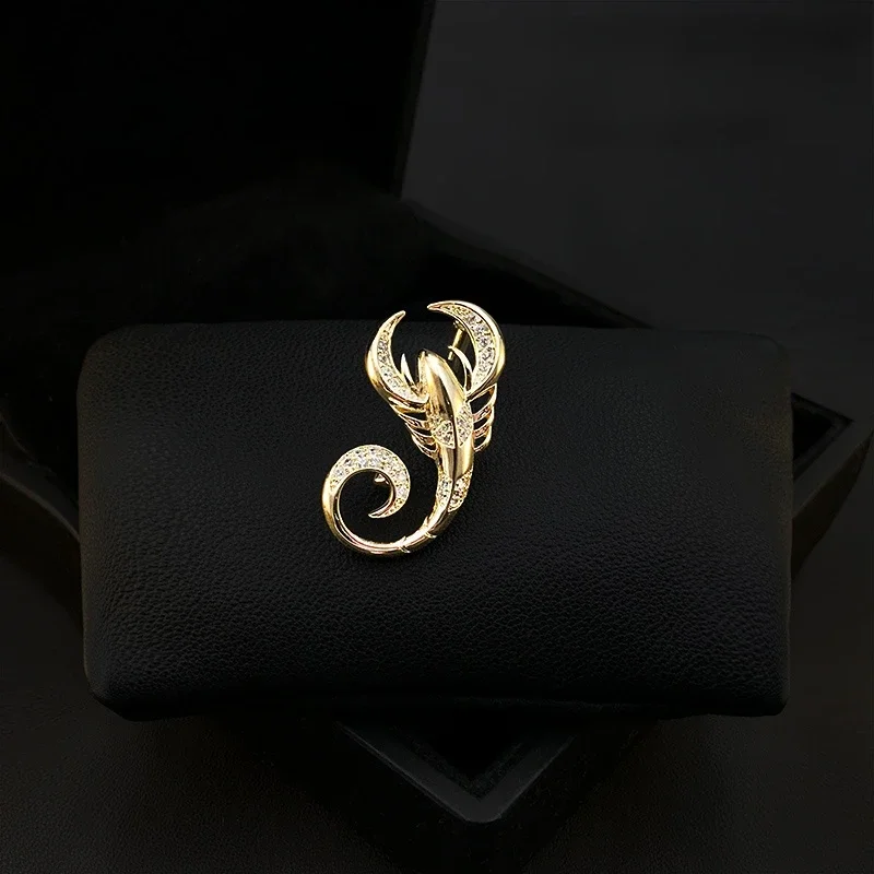 

Pin Scorpion High-End Ornament Animal Brooch Men's Suit Sweater Accessories Cardigan Fixed Clothes Corsage Rhinestone Jewelry