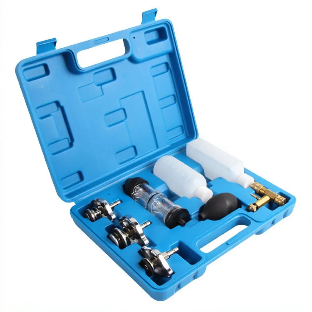 Automotive Cylinder Head Gasket Leak Detector Kit Combustion Gas Tester Engine Cooling System Diagnostic Repair