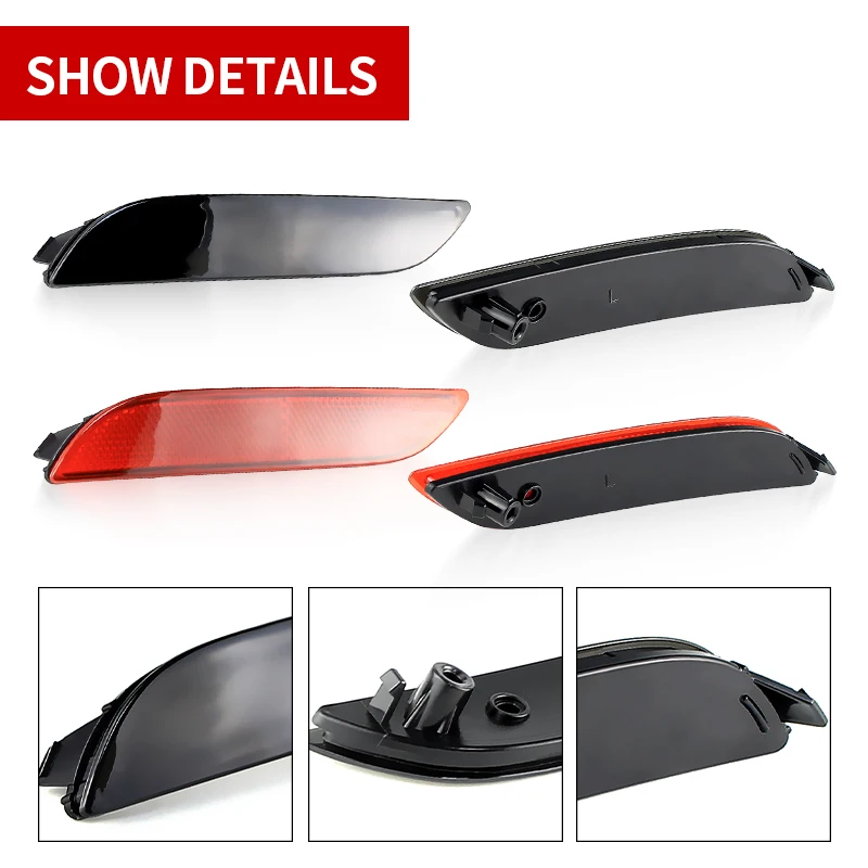 

2Pcs For Toyota Camry 2018-2020 2021 for 2023-up Lexus RX350 RX450h Rear Bumper Reflector Lens Cover Left+Right 81920-06060