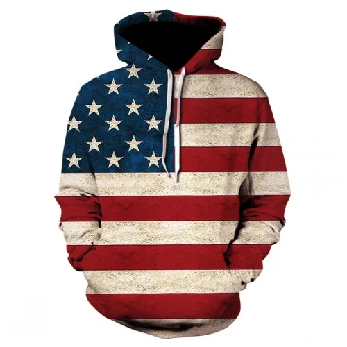 

USA Flag 3D Hoodie America Flag Womens Sweatshirt Hoodies Men Women Fashion Oversized Hoody Kids Boy Tops National Flag Harajuku